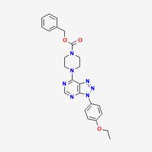 molecular formula C24H25N7O3 B2606964 benzyl 4-(3-(4-ethoxyphenyl)-3H-[1,2,3]triazolo[4,5-d]pyrimidin-7-yl)piperazine-1-carboxylate CAS No. 920378-71-8