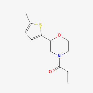molecular formula C12H15NO2S B2606965 1-[2-(5-Methylthiophen-2-yl)morpholin-4-yl]prop-2-en-1-one CAS No. 2361641-14-5