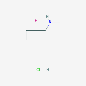 molecular formula C6H13ClFN B2606967 1-(1-Fluorocyclobutyl)-N-methylmethanamine;hydrochloride CAS No. 2378503-02-5