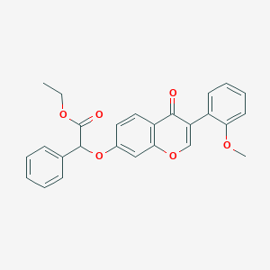 molecular formula C26H22O6 B2607017 ethyl 2-{[3-(2-methoxyphenyl)-4-oxo-4H-chromen-7-yl]oxy}-2-phenylacetate CAS No. 610763-07-0