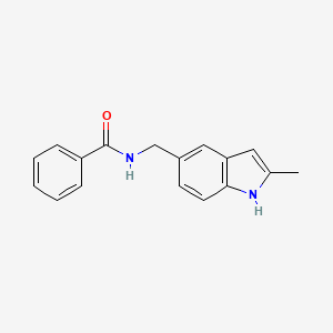 molecular formula C17H16N2O B2607072 N-[(2-methyl-1H-indol-5-yl)methyl]benzamide CAS No. 852136-19-7