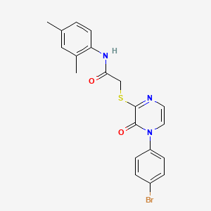 2-((4-(4-bromophenyl)-3-oxo-3,4-dihydropyrazin-2-yl)thio)-N-(2,4-dimethylphenyl)acetamide