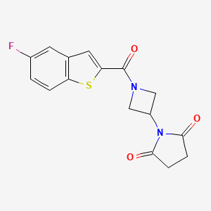 1-(1-(5-Fluorobenzo[b]thiophene-2-carbonyl)azetidin-3-yl)pyrrolidine-2,5-dione