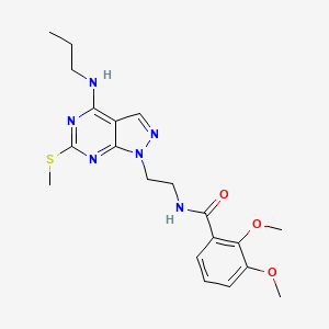2,3-dimethoxy-N-(2-(6-(methylthio)-4-(propylamino)-1H-pyrazolo[3,4-d]pyrimidin-1-yl)ethyl)benzamide