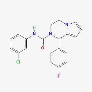 molecular formula C20H17ClFN3O B2607092 N-(3-chlorophenyl)-1-(4-fluorophenyl)-3,4-dihydropyrrolo[1,2-a]pyrazine-2(1H)-carboxamide CAS No. 899959-81-0