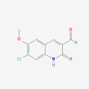 7-Chloro-2-hydroxy-6-methoxyquinoline-3-carbaldehyde