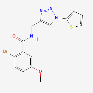 2-bromo-5-methoxy-N-((1-(thiophen-2-yl)-1H-1,2,3-triazol-4-yl)methyl)benzamide