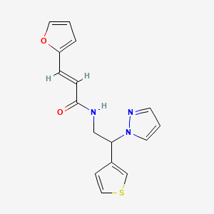 (E)-N-(2-(1H-pyrazol-1-yl)-2-(thiophen-3-yl)ethyl)-3-(furan-2-yl)acrylamide