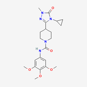 4-(4-cyclopropyl-1-methyl-5-oxo-4,5-dihydro-1H-1,2,4-triazol-3-yl)-N-(3,4,5-trimethoxyphenyl)piperidine-1-carboxamide
