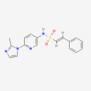 (E)-N-(6-(2-methyl-1H-imidazol-1-yl)pyridin-3-yl)-2-phenylethenesulfonamide