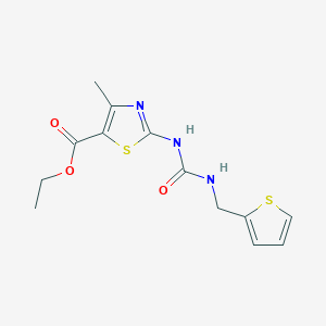 Ethyl 4-methyl-2-(3-(thiophen-2-ylmethyl)ureido)thiazole-5-carboxylate