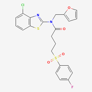 N-(4-chlorobenzo[d]thiazol-2-yl)-4-((4-fluorophenyl)sulfonyl)-N-(furan-2-ylmethyl)butanamide
