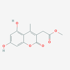 molecular formula C13H12O6 B2607122 methyl (5,7-dihydroxy-4-methyl-2-oxo-2H-chromen-3-yl)acetate CAS No. 892559-73-8