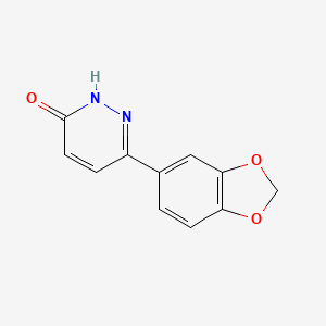molecular formula C11H8N2O3 B2607125 6-(1,3-Benzodioxol-5-yl)pyridazin-3-ol CAS No. 143268-22-8