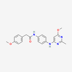 N-(4-((6-methoxy-2-methylpyrimidin-4-yl)amino)phenyl)-2-(4-methoxyphenyl)acetamide