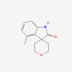 molecular formula C13H15NO2 B2607129 4-Methyl-1H-spiro[indole-3,4'-oxane]-2-one CAS No. 2166901-93-3