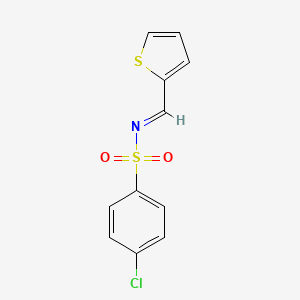 4-chloro-N-(thiophen-2-ylmethylidene)benzene-1-sulfonamide