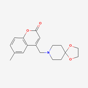 4-(1,4-Dioxa-8-azaspiro[4.5]decan-8-ylmethyl)-6-methylchromen-2-one