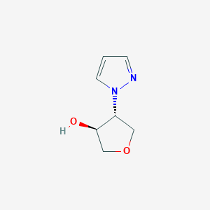 (3S,4R)-4-Pyrazol-1-yloxolan-3-ol