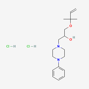1-((2-Methylbut-3-en-2-yl)oxy)-3-(4-phenylpiperazin-1-yl)propan-2-ol dihydrochloride