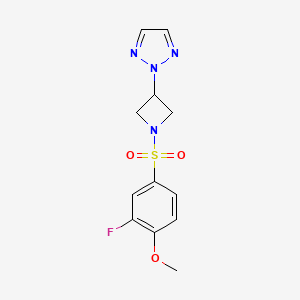 2-[1-(3-Fluoro-4-methoxyphenyl)sulfonylazetidin-3-yl]triazole