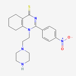 2-(4-nitrophenyl)-1-(2-(piperazin-1-yl)ethyl)-5,6,7,8-tetrahydroquinazoline-4(1H)-thione