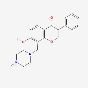 molecular formula C22H24N2O3 B2607164 8-((4-ethylpiperazin-1-yl)methyl)-7-hydroxy-3-phenyl-4H-chromen-4-one CAS No. 847379-61-7