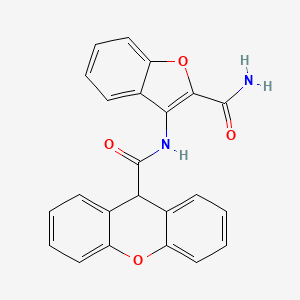 molecular formula C23H16N2O4 B2607172 N-(2-carbamoyl-1-benzofuran-3-yl)-9H-xanthene-9-carboxamide CAS No. 886949-55-9