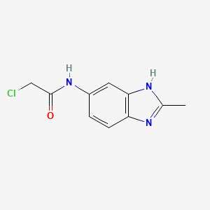 molecular formula C10H10ClN3O B2607179 2-Chloro-N-(2-methyl-3H-benzoimidazol-5-yl)-acetamide CAS No. 626207-53-2