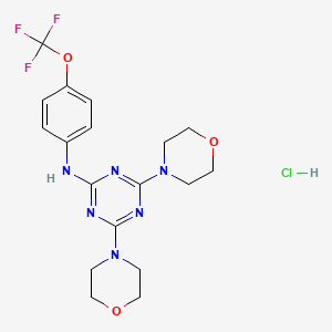 4,6-dimorpholino-N-(4-(trifluoromethoxy)phenyl)-1,3,5-triazin-2-amine hydrochloride