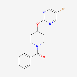 molecular formula C16H16BrN3O2 B2607185 [4-(5-Bromopyrimidin-2-yl)oxypiperidin-1-yl]-phenylmethanone CAS No. 2380098-49-5