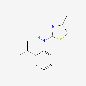 molecular formula C13H18N2S B2607190 4-methyl-N-[2-(propan-2-yl)phenyl]-4,5-dihydro-1,3-thiazol-2-amine CAS No. 519150-64-2