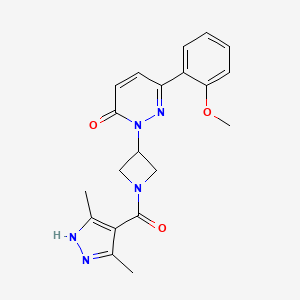2-[1-(3,5-Dimethyl-1H-pyrazole-4-carbonyl)azetidin-3-yl]-6-(2-methoxyphenyl)pyridazin-3-one