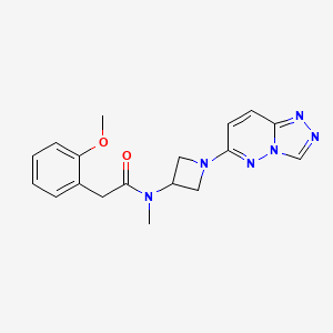 molecular formula C18H20N6O2 B2607195 N-(1-([1,2,4]triazolo[4,3-b]pyridazin-6-yl)azetidin-3-yl)-2-(2-methoxyphenyl)-N-methylacetamide CAS No. 2320956-15-6