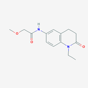 molecular formula C14H18N2O3 B2607197 N-(1-乙基-2-氧代-1,2,3,4-四氢喹啉-6-基)-2-甲氧基乙酰胺 CAS No. 922053-40-5