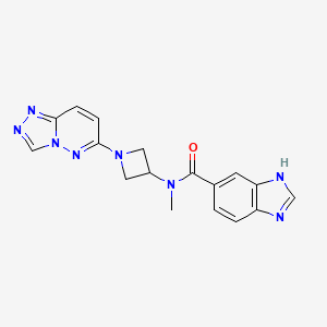 molecular formula C17H16N8O B2607200 N-methyl-N-(1-{[1,2,4]triazolo[4,3-b]pyridazin-6-yl}azetidin-3-yl)-1H-1,3-benzodiazole-5-carboxamide CAS No. 2200357-18-0