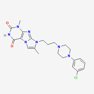 8-(3-(4-(3-chlorophenyl)piperazin-1-yl)propyl)-1,7-dimethyl-1H-imidazo[2,1-f]purine-2,4(3H,8H)-dione