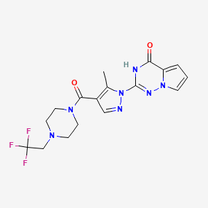 molecular formula C17H18F3N7O2 B2607218 Chembl4563700 CAS No. 2093421-02-2