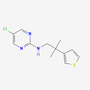 5-Chloro-N-(2-methyl-2-thiophen-3-ylpropyl)pyrimidin-2-amine
