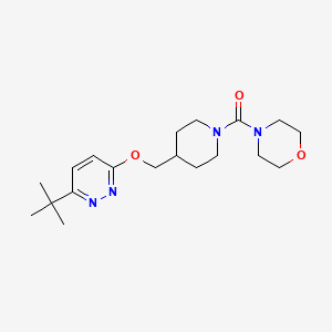 molecular formula C19H30N4O3 B2607243 [4-[(6-Tert-butylpyridazin-3-yl)oxymethyl]piperidin-1-yl]-morpholin-4-ylmethanone CAS No. 2309569-92-2