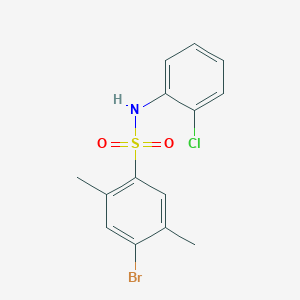 molecular formula C14H13BrClNO2S B2607246 4-bromo-N-(2-chlorophenyl)-2,5-dimethylbenzene-1-sulfonamide CAS No. 2415553-50-1