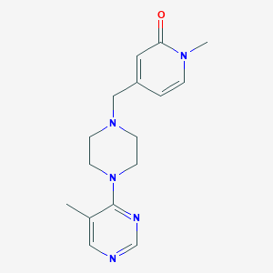 molecular formula C16H21N5O B2607250 1-Methyl-4-[[4-(5-methylpyrimidin-4-yl)piperazin-1-yl]methyl]pyridin-2-one CAS No. 2380167-76-8