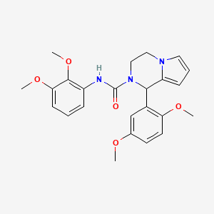molecular formula C24H27N3O5 B2607251 N-(2,3-dimethoxyphenyl)-1-(2,5-dimethoxyphenyl)-3,4-dihydropyrrolo[1,2-a]pyrazine-2(1H)-carboxamide CAS No. 900002-93-9