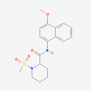 molecular formula C18H22N2O4S B2607252 N-(4-methoxynaphthalen-1-yl)-1-(methylsulfonyl)piperidine-2-carboxamide CAS No. 1214814-74-0