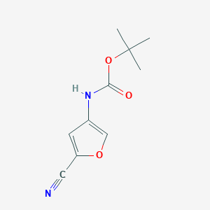 molecular formula C10H12N2O3 B2607259 Tert-butyl N-(5-cyanofuran-3-yl)carbamate CAS No. 2247103-29-1