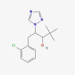 molecular formula C15H20ClN3O B2607271 1-(2-chlorophenyl)-4,4-dimethyl-2-(1H-1,2,4-triazol-1-yl)-3-pentanol CAS No. 66345-66-2
