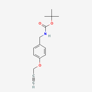 molecular formula C15H19NO3 B2607275 tert-Butyl (4-(prop-2-yn-1-yloxy)benzyl)carbamate CAS No. 1380401-33-1