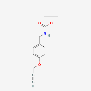 molecular formula C15H19NO3 B2607275 Carbamic acid, N-[[4-(2-propyn-1-yloxy)phenyl]methyl]-, 1,1-dimethylethyl ester CAS No. 1380401-33-1
