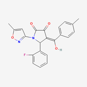 5-(2-fluorophenyl)-3-hydroxy-4-(4-methylbenzoyl)-1-(5-methylisoxazol-3-yl)-1H-pyrrol-2(5H)-one