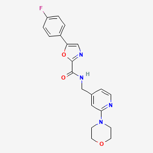 5-(4-fluorophenyl)-N-((2-morpholinopyridin-4-yl)methyl)oxazole-2-carboxamide